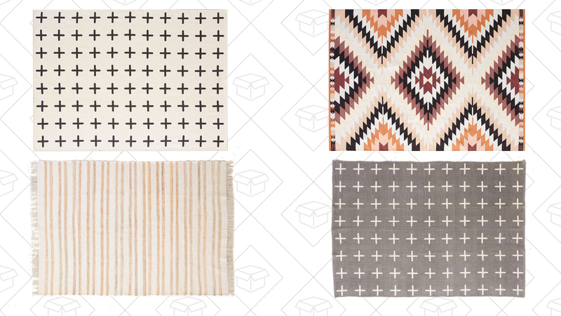 Assembly Home Plus Sign Printed Rug, $18-149 | Zia Rag Rug, $74-374 | Magical Thinking Elmas Kilim Woven Rug, $149